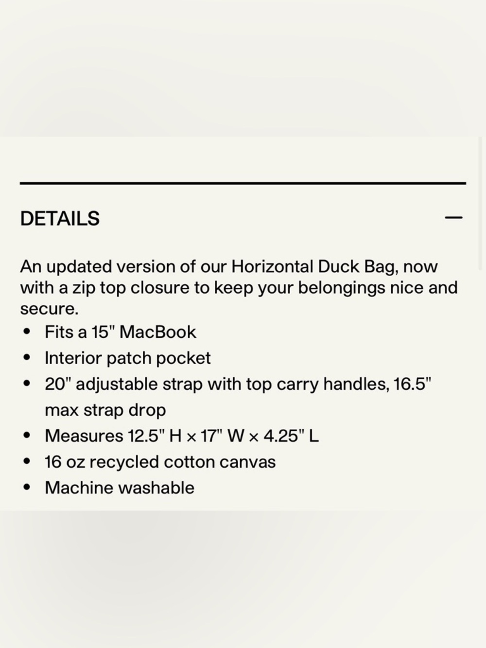 BAGGU White Canvas Grid Tote with Black Check - Picture 3 of 9